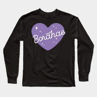 BTS borahae I purple you heart Long Sleeve T-Shirt